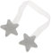 Gazechimp 1pcs Vorhang Gürtelschnalle Magnetische Raffhalter Halter Vorhang Band , Stern Design - Silber