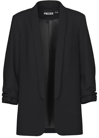 PIECES Pcboss 3/4 Blazer Noos, Donna, Nero (Black Black), 42 (Taglia Produttore: Small)