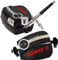 AirBrush Set Carry II - Airbrush Kompressor Set für Airbrushfarben Airbrushpistole Double Action-Gun 130 D mit 0,3mm Düse, optimales Airbrush-Kit für alle Standard-Aufgaben