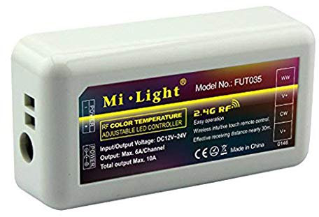 Eurekaled - Mi light - Ricevitore led 2 in 1 CCT Dimmer 12V / 24V 12A Wi-fi