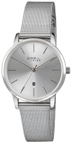 Breil Uhr Damen Avery Ziffernblatt Silber Bewegung NUR Zeit Quartz e MESH Stahl Silber EW0460