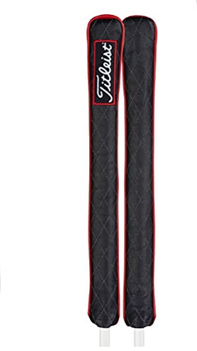 Titleist Unisex-Erwachsene Jet Black Ausrichtungsstab, Schwarzes Leder
