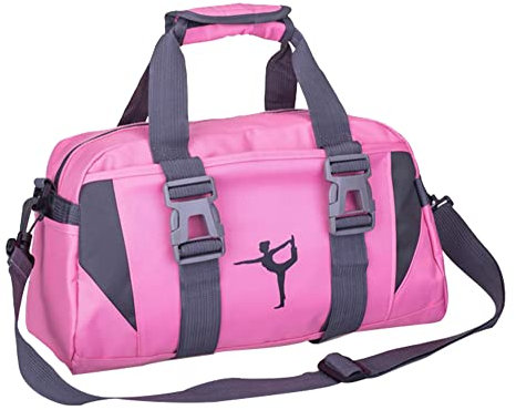 Sport Yoga Duffle Bag per Ragazze - Borsa Palestra Weekend (L, Rosa)
