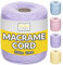 Creative Deco 3mm/200m Corda Macrame Viola Pastello | Spago di Cotone-Poliestere | 656 Piedi | Spessore 2-3mm | Grande Corda Spessa Forte | Perfetta per Avvolgere Regali, Progetti Fai da Te