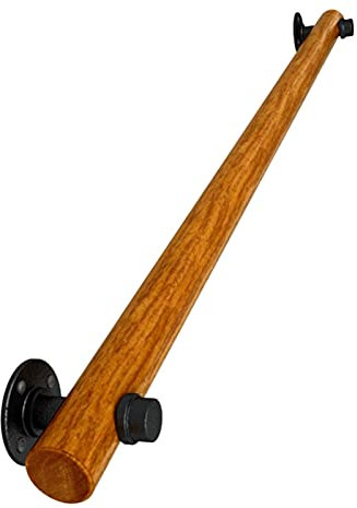 Moderner Holz Handlauf Handlauf für Treppen Innen Aussen Wandhandlauf Treppengeländer Geländer Support Kit,Sicherheitsgeländer Handläufe,Anpassbare Länge (120cm)
