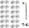 TooTaci M2 Drahtseilklemme, Duplexklemme Seilklemme Duplex für Drahtseil 2mm, 12 Stück 2mm Drahtseilclips, 304 Edelstahl M2 Duplex Bolzen Kabelklemme 2mm Seilklemmen für Stahlseil 2mm