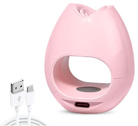 UV LED Nail Dryer Mini Pink USB Gel Nail Lamp 16W Portable Rose Shape Nail Curing Lamp for Gel Nails Polish Manicure,Nail Art Tools Accessories(Button Model)