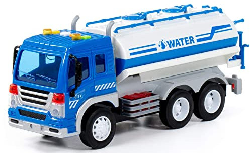Polesie Tankwagen LKW Kinder Spielzeug City blau Schwungrad Fahrzeug mit Licht Sound