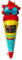 Oblique Unique® Zuckertüte Folien Ballon Luftballon Hänge Deko für Einschulung Schuleinführung Schulanfang Schulstart Schule für Jungen und Mädchen