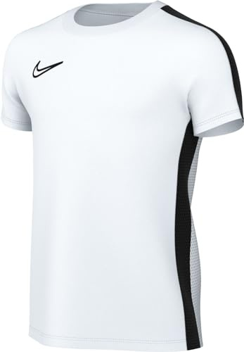 Nike Unisex Kinder Y Nk Df Acd23 Short-Sleeve Soccer Top, White/Black/Black, 158 EU