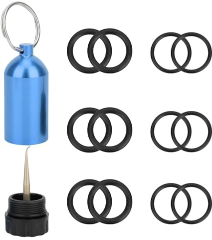 Agatige Scuba Diving Tank, Mini Tank Schlüsselanhänger Tauchflaschenventil mit O-Ringen Tauchkit