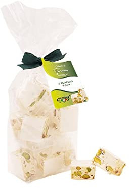 LUSCIOUX Cubetti di torrone morbido al Pistacchio di Sicilia in Busta con Fiocco (200)