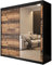 KRYSPOL Schiebetürenschrank Old Style T2 200 cm Kleiderschrank mit Spiegel Einlegeboden Schlafzimmer- Wohnzimmerschrank Schiebetüren Modern Design (Schubladen: 2)