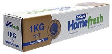 9Mtr/ 18Mtr/ 1KG Aluminium Foil Roll Sandwich Sheet Wrapping Paper Foil Wrap Food Service Catering Great for Grilling Baking Roasting (1 KG)