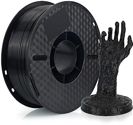 Kingroon ABS Filament, 1.75mm Black, Highly Resistant, +/- 0.03mm Accuracy, 1kg Spool (2.2lbs) for 3D Printer