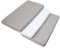 Medi Partners Spannbettlaken 60x120 3-Pack Baby Bettlaken Kinderbett Spannbetttuch 100% Baumwolle - Fitted Kinder Sheet Bettwäsche Babymatratze Schlafsack Babybett (Weiße Sterne-Weiß-Graue)