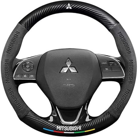 MaJher Lenkradbezug für Mitsubishi Colt Z30, Microfaser Lenkradhülle Anti-Rutsch Atmungsaktiv, Ersatz Tuning 37-38cm Lenkradschoner Lenkradschutz Auto Zubehör, Schwarz