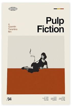 DESHVA Black Humor Crime Film Pulp Fiction Leinwand Poster Wandkunst Dekor Druck Bild Gemälde für Wohnzimmer Schlafzimmer Dekoration ungerahmt 40 x 60 cm
