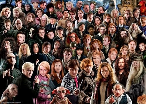Ravensburger Puzzle 1000 Teile Harry Potter 12000457 - Über 70 Charaktere aus der zauberhaften Welt von Hogwarts auf einem Puzzle für Erwachsene und Kinder ab 14 Jahren