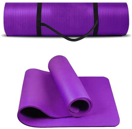 G5 HT SPORT Tappetino Per Yoga con maniglia di trasporto | 172x61Cm | Spessore 1.2 Cm | Tappeto Ginnastica Materassino fitness (VIOLA)