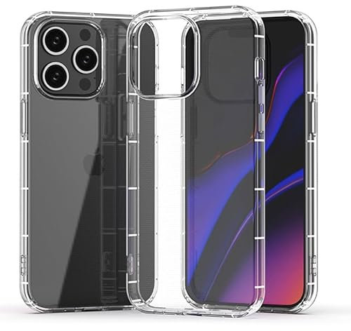 DeviceFun Clear Case For iPhone 14 TPU Gel Cover Air Cushion Technology Durable Transparent and Shockproof(For Apple iPhone 14)