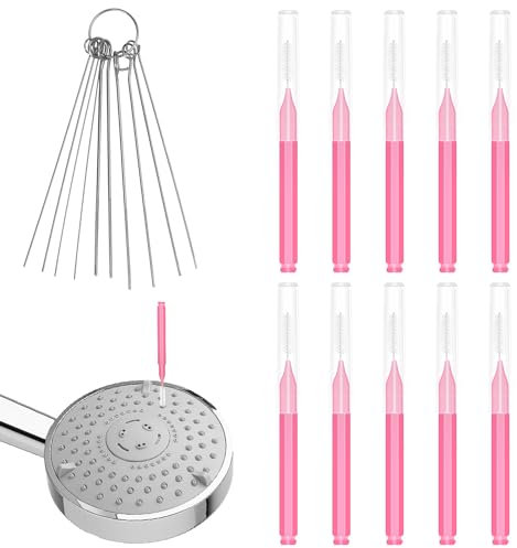 10pcs Shower Head Cleaning Brushes, Shower Head Cleaner with Cleaning Picks Anti-Clogging Crevice Shower Head Bristle Multifunctional Mini Hole Cleaner Tool for Nozzle Gap
