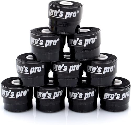 Generisch Pros Pro Tennis Griffbänder Super Tacky 10 Stück schwarz