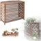 Madera Cubre Aire Acondicionado Exterior Grande Estante Para Aire Acondicionado Con Persianas Decorativas ​Cubierta Protectora De Marco Exterior Para Aire Acondicionado (Size : L85 X W35 X H75cm)