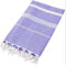 FEBE Strandtuch Badetuch Indigo Baumwolle 180x90 cm Ultraleicht mit Handgeknüpften Hamamtuch Saunatuch Picknickdecke Towel