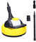 Rotierende Bürste, flexibel, für Hochdruckreiniger Kärcher K1-K7, Terrassenreiniger, Rotating Flat Surface Cleaner Pressure Washer, verstellbar, langer Griff