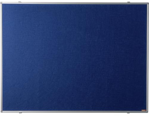 eurokraft basic | Pinnwand | Eloxierter Alu-Rahmen, Stoffbezug, blau, BxH 2000 x 1000 mm