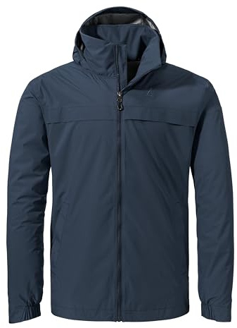 Schöffel Herren Jacket Style Bohorok MNS, wasserdichte, atmungsaktive Outdoor Jacke, elegante Funktionsjacke mit Kapuze und Stufensaum
