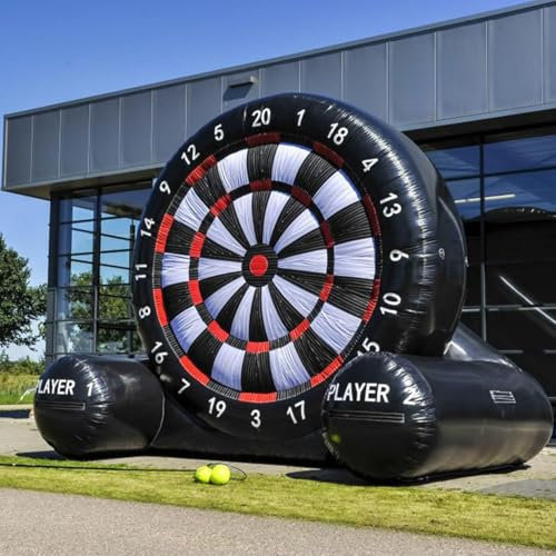 KJZQXYX Aufblasbare Outdoor-Dartscheibe mit Fußbällen und Gebläse, Jumbo-Fuß-Dartspiel, Outdoor-Fußball-Ziel-Dartscheibe (3m)