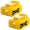 Goodexo 2X DCB184 18V 5000mAh Replacement for Dewalt Battery 18V for Dewalt Battery 5ah DCB184 DCB182 DCB181 DCB180 DCB201 DCB200 DCB204 with LED Indicator (yellow)