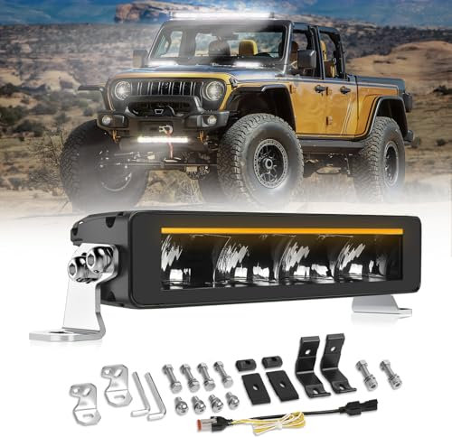 CO LIGHT 10 Inch LED Light Bar 40W 5000LM LED Bar 12/24v Light Beam Up to 312M IP68 Suitable for Agricultural Tractors, 4x4 Four-Wheel Drive Vehicles, Lorries and Caravans