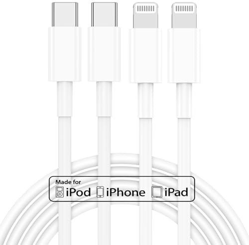 Cavo USB C Lightning 1M, 2 Pezzi Apple Certificato 20W, Typ C Caricatore Rapido per iPhone 14/13 Pro Max/12 Mini/11Pro/X/XS/8Plus/SE/iPad