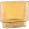 KAYLETIN Vase nervuré pour fleurs, vase en verre ambré pour tulipes, vase à fleurs moderne, vases en verre cannelé pour anniversaire, mariage, pendaison de crémaillère, anniversaire de mariage