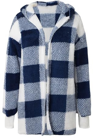 Veste Chemise À Carreaux Femme Blouse En Laine Carreaux Surchemise Manches Longues Automne Hiver Chemisier Manteau En Flanelle Chaude Surdimensionnée Mode Chemise Casual Bûcheron Veste