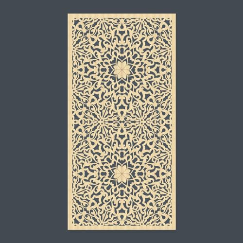 Ornamentierte Holzpaneele - 100x50cm - Dekoration für Wand und Decke + Beschattung und Sichtschutz (Fes)