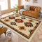 Teppich Aztek - Teppich Wohnzimmer Schlafzimmer Azteken Southwestern, Kleiner Teppich Aztekenmuster, Weich Kurzflor & Waschbar & rutschfest Fussmatte Innen, Kinderteppich 60x90 cm