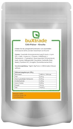 10 kg EAA mit Kirschgeschmack | Aminosäuren | Hochdosiert | Nahrungsergänzungsmittel | Kirsche | Buxtrade