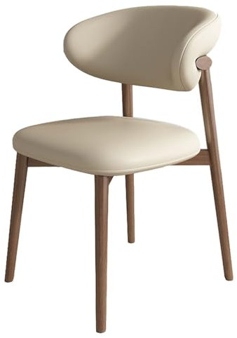 Genérico Juego de 4 sillas de Comedor Modernas de Madera Maciza con Respaldo Curvo y Patas de Nogal. Sillas de Comedor para la Cocina, Ideales para la decoración y la Comodidad del hogar (C 1)