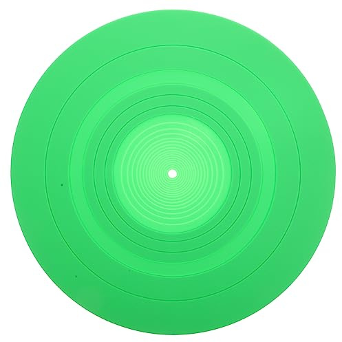 Vinyl Schallplattenspieler Pad Grün aus Silikon für Plattenspieler | Antistatisch, Schonend und Sicher für Schallplatten, Hält den Drehteller Sauber, Stabiler Halt Beim Abspielen