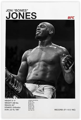 QGVBGF Jon Jones UFC Digitales Poster, Leinwandposter, Wandkunst, Dekordruck, Bild Gemälde für Wohnzimmer, Schlafzimmer, Dekoration, 30 x 45 cm