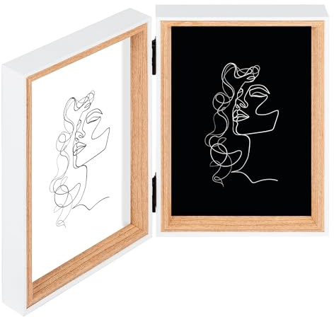 walther design Bilderrahmen Silhouette Doppelrahmen, 2 Fotos 13x18 cm, buche, NW218P