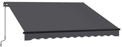 SONGMICS Gelenkarmmarkise, Markise mit Handkurbel, UPF 50+, 300 x 250 cm