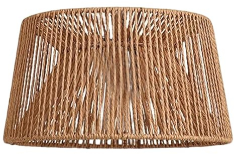 perfk Paralume in Corda di Carta Intrecciata, Copri Lampada da Terra, Rustico, Boho, Fatto a Mano, Creativo, Decorativo, per Isola Cucina, Bar, Camera da