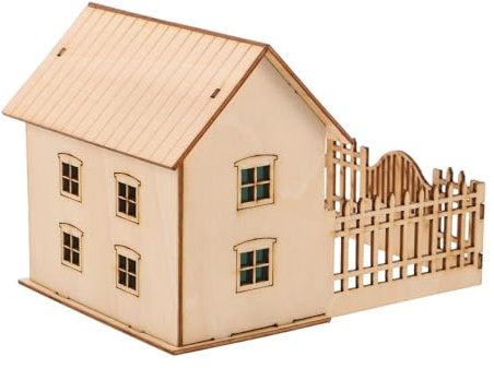 Gatuida 3d-holzhaus Puzzle für Erwachsene, Rustikales Modellhaus