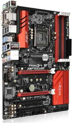Placa Base Fit For ASRock Fatal1ty Z97 Killer LGA 1150 Intel DDR3 32GB PCI-E 3.0 M.2 USB3. Compatible con procesadores Core i3-4370, i7-4790 e i7-4770