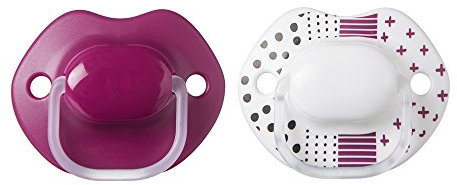 Tommee Tippee Urban Style Soother, 6 to 18 Months, Purple, Pack of 2, 43341965